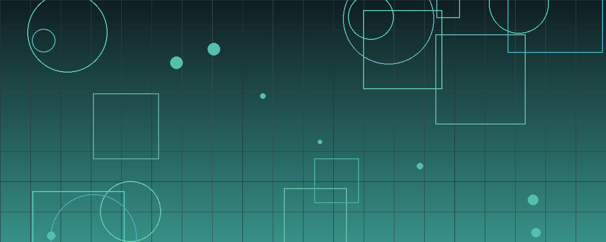 Abstract geometric pattern in teal and steel representing capital markets activity