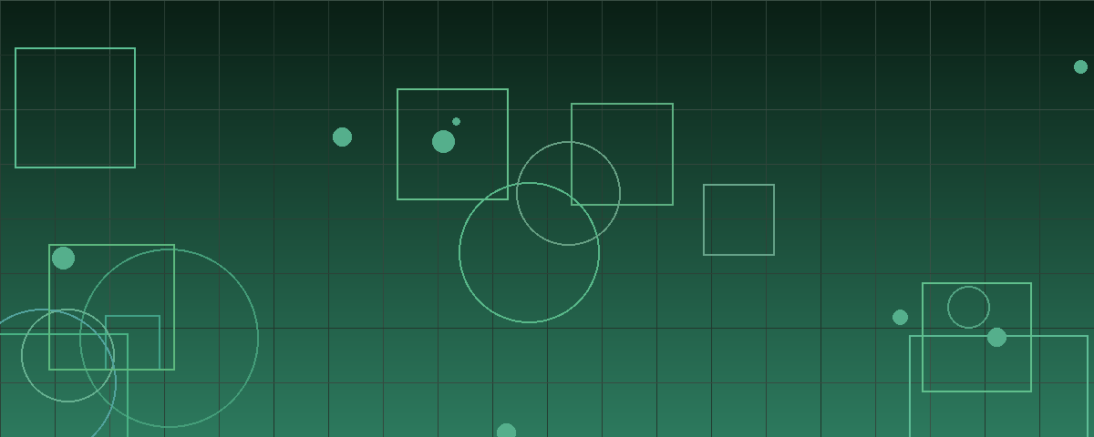 Abstract geometric pattern in emerald and green representing business valuation analysis