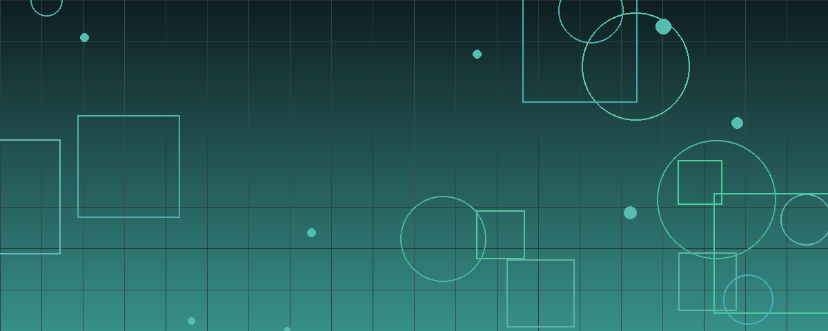 Abstract teal geometric composition representing an IPO price range meeting investor demand