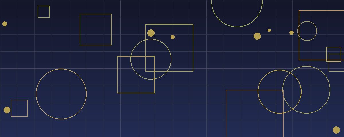 Abstract navy and gold geometric pattern representing a complementary capability joint venture