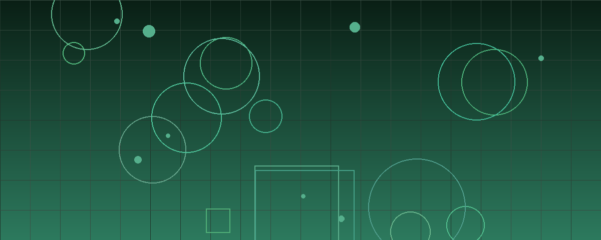 Abstract geometric pattern in deep green representing business valuation analysis