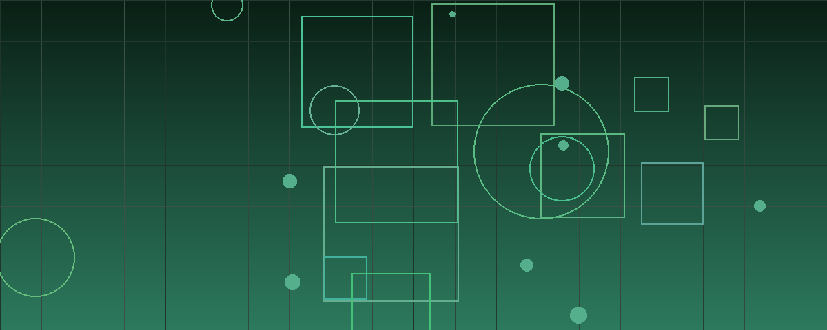 Abstract deep green geometric composition representing an independent committee weighing a controlling shareholder's buyout offer