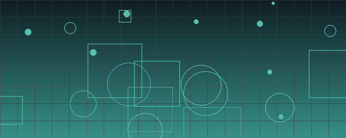Abstract teal geometric pattern representing private equity liquidity and continuation funds