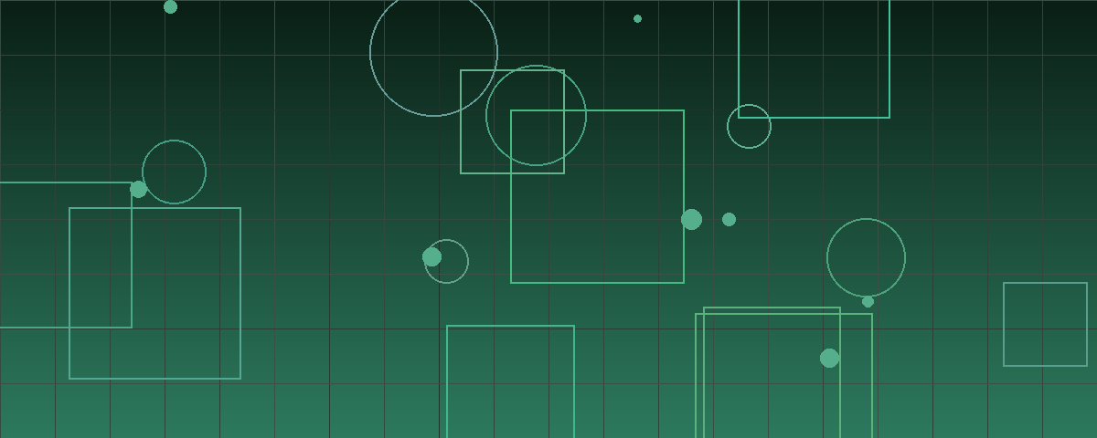 Abstract deep green geometric composition representing a purchase price split between cash today and contingent payments later