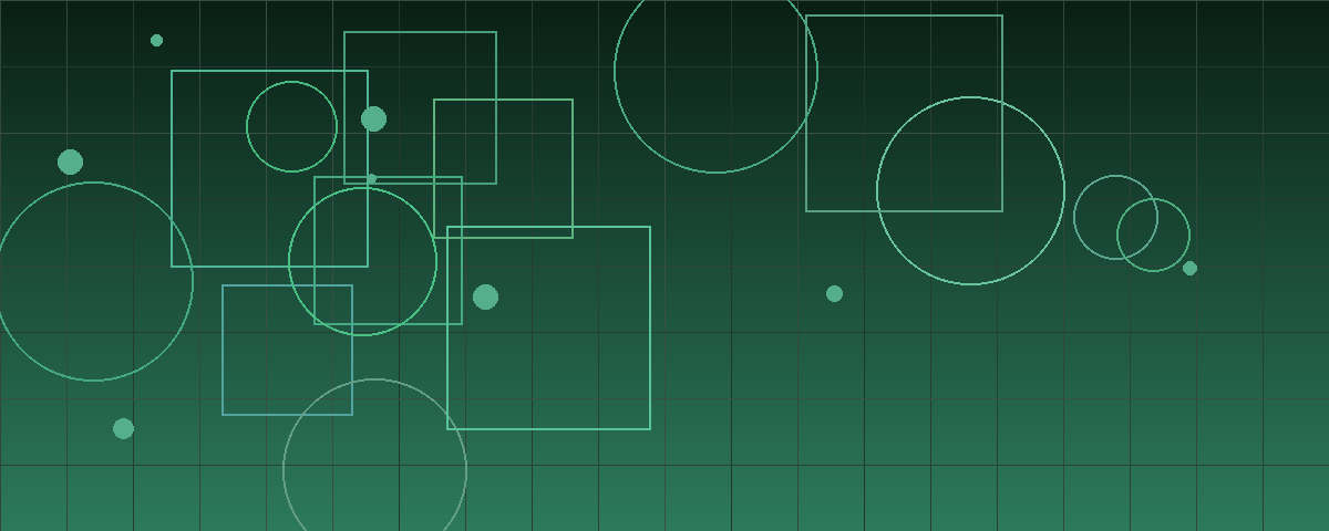 Abstract geometric pattern in deep green representing business valuations and financial benchmarks