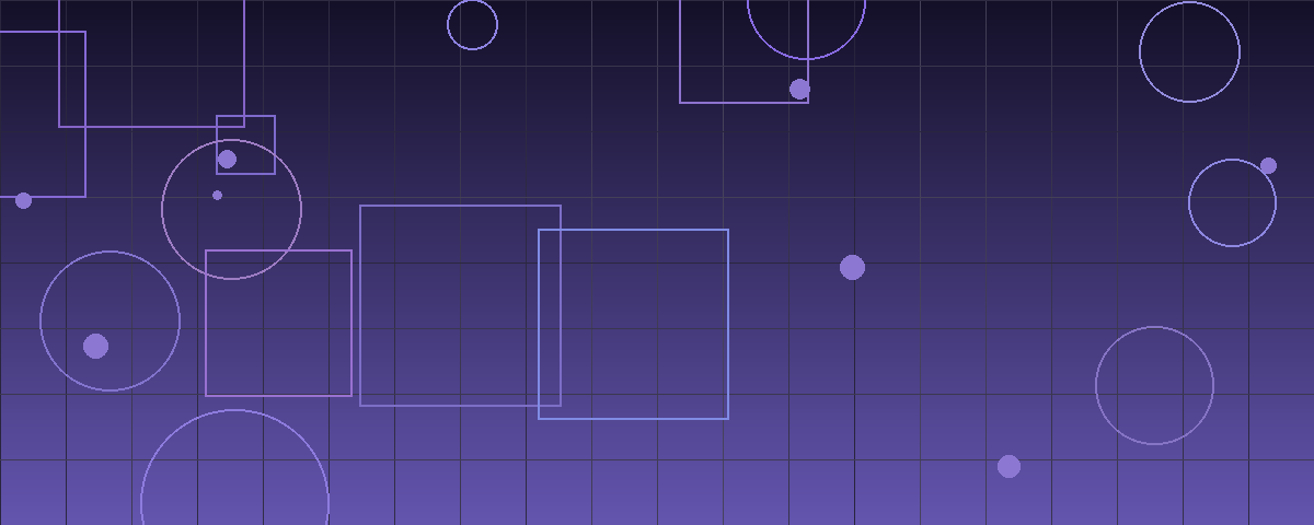 Abstract indigo geometric composition of layered circles and rectangles over a grid, suggesting a monetary policy debate turning in a new direction