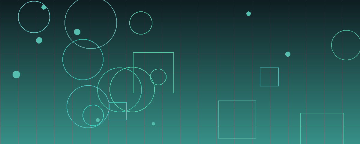 Abstract geometric financial pattern in teal and steel representing capital markets recovery