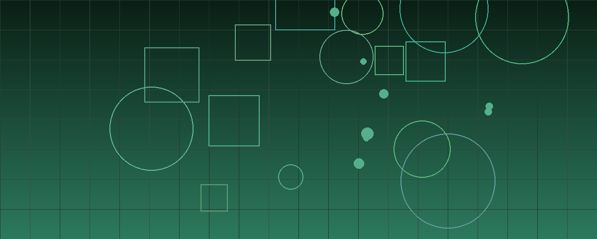 Abstract deep green geometric composition representing a valuation reset and the distribution of sale proceeds