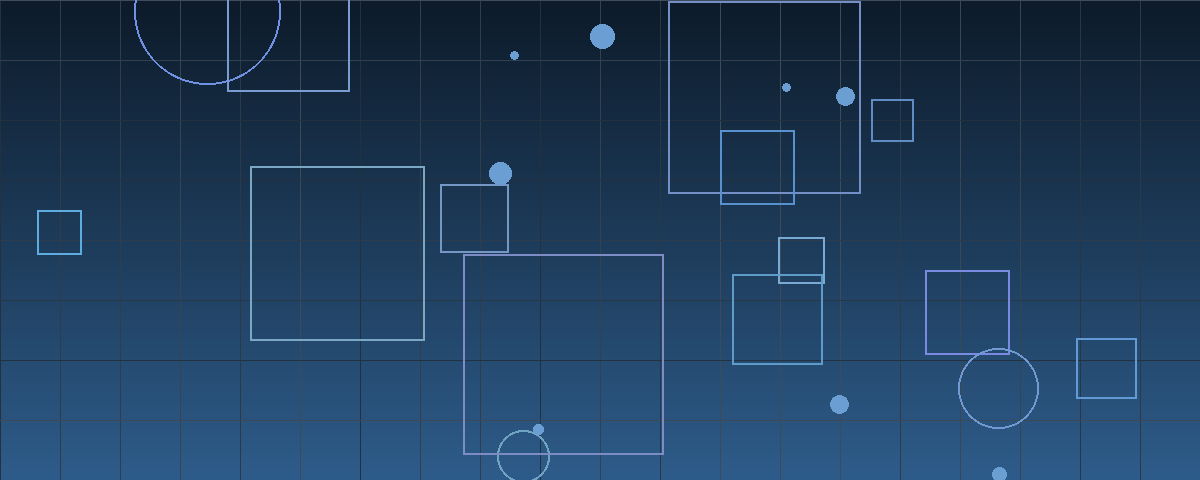 Abstract navy and blue geometric composition representing two buyers sharing ownership of one company
