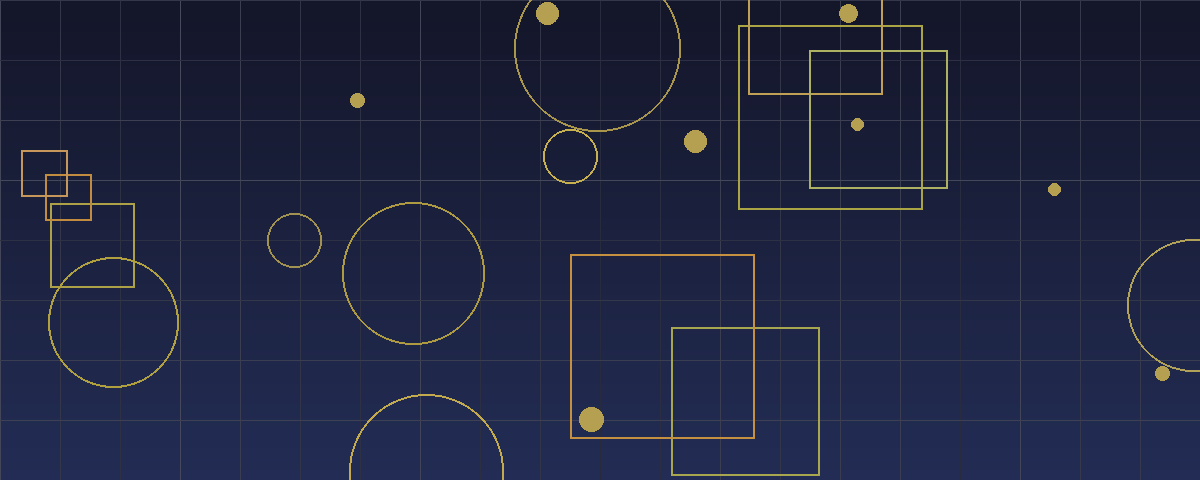 Abstract geometric pattern in navy and gold representing corporate debt restructuring outside of bankruptcy court