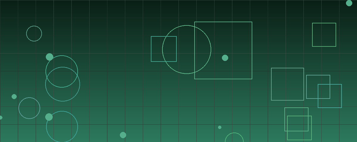 Abstract green geometric pattern representing private equity and strategic buyer valuation dynamics