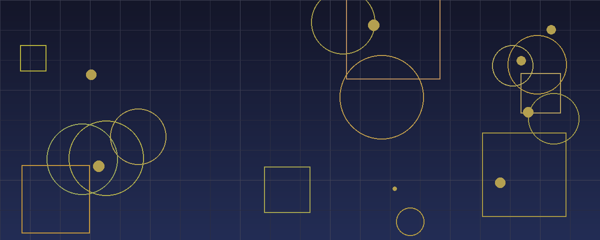 Abstract navy and gold geometric composition representing ownership thresholds in a corporate structure