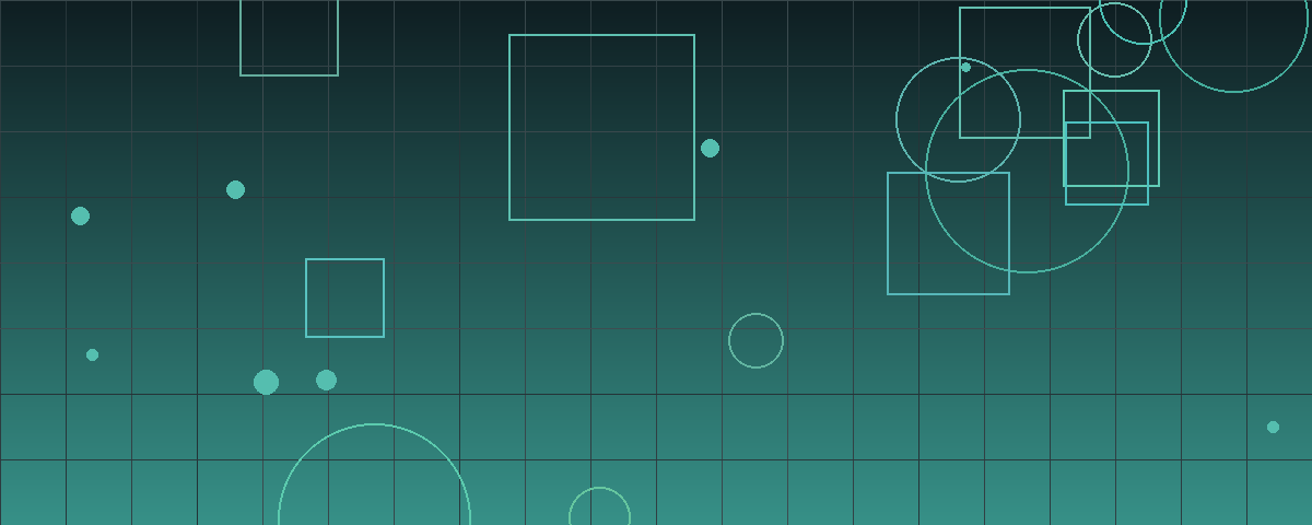 Abstract geometric design in teal tones representing capital markets activity