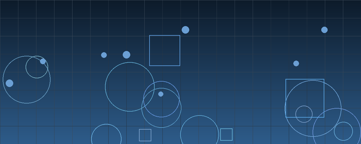 Abstract geometric pattern in navy and steel blue tones with a large outlined shape beside a smaller one, suggesting a purchase price and a separate retention pool