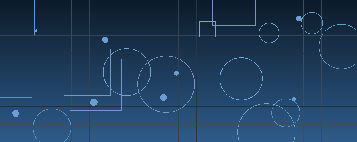 Abstract geometric pattern in navy and steel blue representing competing bidders converging on a single acquisition platform