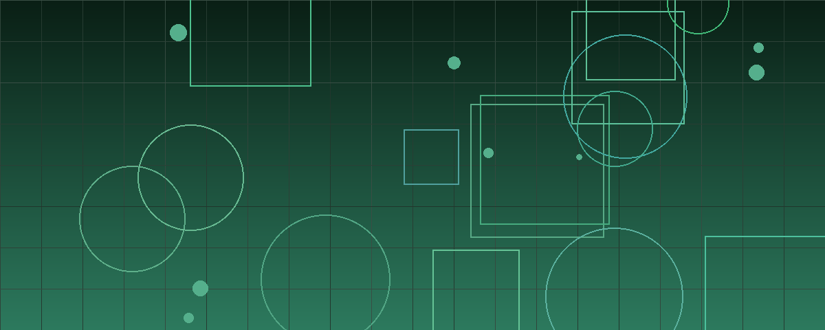 Abstract geometric composition in deep green and emerald suggesting layered growth in enterprise value