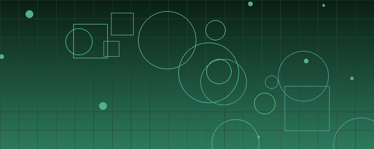 Abstract geometric pattern in emerald and green representing business valuation analysis