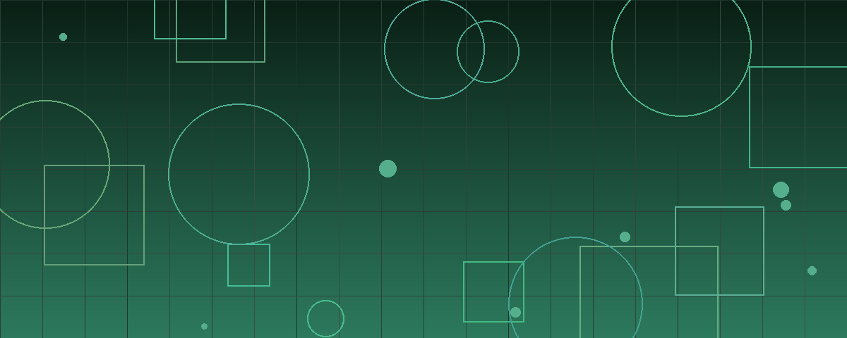Abstract deep green geometric composition representing the discount rate applied to a company's future cash flows