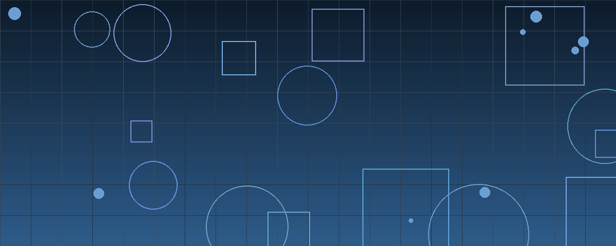 Abstract navy and steel blue geometric grid with outlined circles and squares, representing an unsolicited acquisition offer